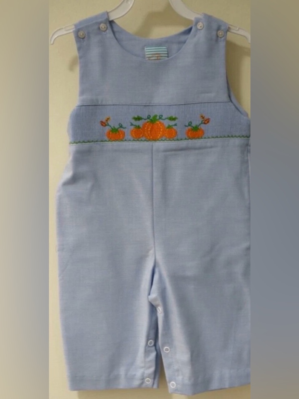 Pumpkin Embroidered One-Piece - 2t